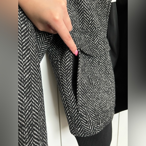 Express Mens patterned gray and black bomber jacket - Picture 4 of 8